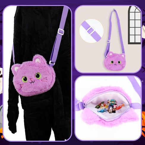 Gifts2U Halloween Cat Costume for Girls, Kids Onesie Costume with Pink Cat Ears, Cat Tail, Paws, Bow Ties and Purse Bag, Gifts for Halloween, Birthday or Any Costume Occasion（5-6Years in Kuwait