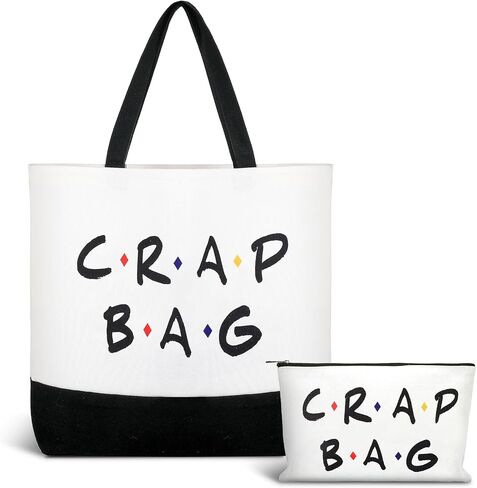 Cunno 2 Pcs Canvas Reusable Grocery Bags - Friends TV Show Gifts & Merch in Saudi Arabia