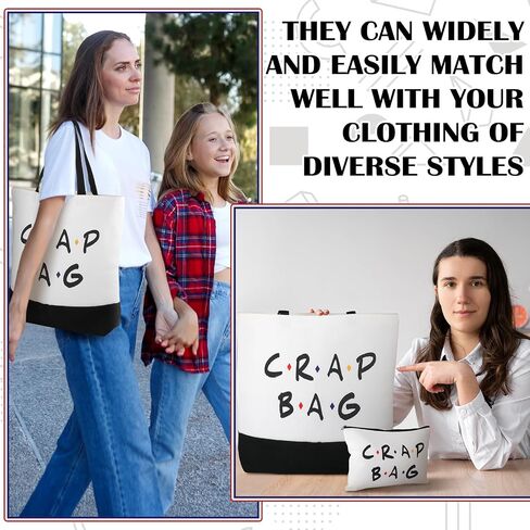 Cunno 2 Pcs Canvas Reusable Grocery Bags - Friends TV Show Gifts & Merch in Saudi Arabia