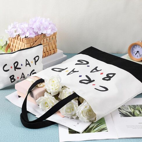 Cunno 2 Pcs Canvas Reusable Grocery Bags - Friends TV Show Gifts & Merch in Saudi Arabia