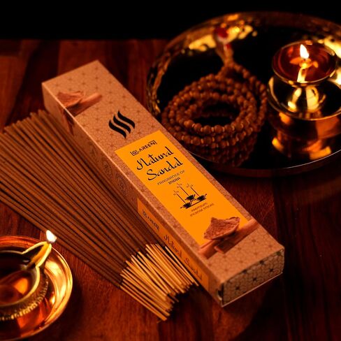 Natural Sandal Harmony: Pure Sandalwood Agarbatti Incense Sticks (Pack of 50) | Embrace Tranquility with Every Scented Breath in Saudi Arabia