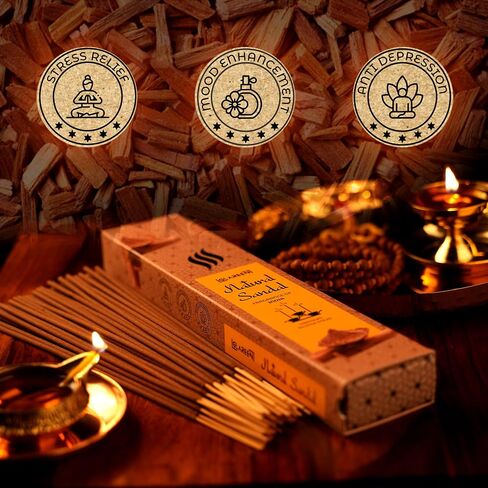 Natural Sandal Harmony: Pure Sandalwood Agarbatti Incense Sticks (Pack of 50) | Embrace Tranquility with Every Scented Breath in Saudi Arabia