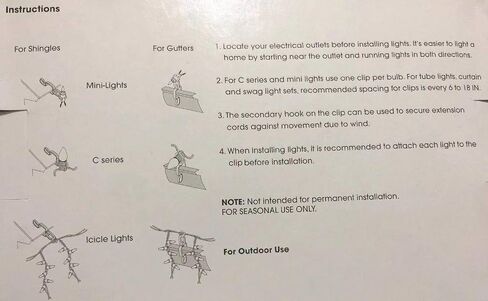 Titan Pro Commercial Grade Gutter Shingle Light Clips, 100 Count in Saudi Arabia