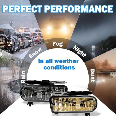 مصابيح الضباب متوافقة مع كاديلاك SRX 2010-2016، زوج واحد من مصابيح الضباب الأمامية للقيادة مع مصابيح H10 12 فولت 42 وات متضمنة مفتاح ومجموعة أسلاك in Kuwait