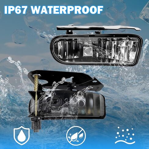 مصابيح الضباب متوافقة مع كاديلاك SRX 2010-2016، زوج واحد من مصابيح الضباب الأمامية للقيادة مع مصابيح H10 12 فولت 42 وات متضمنة مفتاح ومجموعة أسلاك in Kuwait