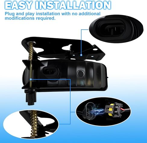 مصابيح الضباب متوافقة مع كاديلاك SRX 2010-2016، زوج واحد من مصابيح الضباب الأمامية للقيادة مع مصابيح H10 12 فولت 42 وات متضمنة مفتاح ومجموعة أسلاك in Kuwait