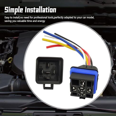 56055667AB Electrical Relay with Wiring Harness Compatible with Jeep Wrangler 2009-2016, Engine Cooling Fan Motor Relay Replace 56055667AA 56055667AB 56046958AB 56046958AA in Kuwait