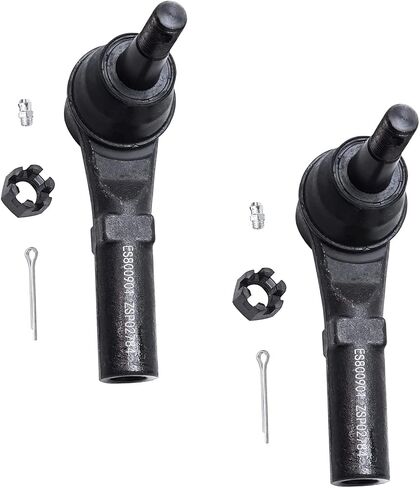 Detroit Axle - Front 2pc Tie Rods for 11-19 Chevrolet Silverado GMC Sierra 2500 3500 HD, 2 Outer Tie Rod Ends 2011 2012 2013 2014 2015 2016 2017 2018 2019 Replacement in Saudi Arabia
