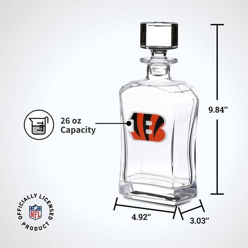 The Memory Company | Licensed NFL 26oz Decanter with Team Emblem in Kuwait