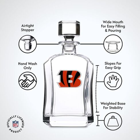 The Memory Company | Licensed NFL 26oz Decanter with Team Emblem in Kuwait