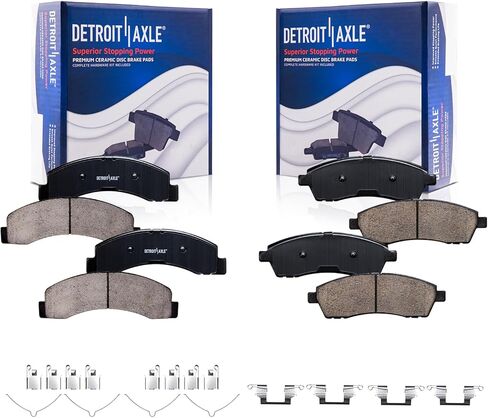 Detroit Axle - Brake Pads for 1999-2004 Ford F-250 F-350 Super Duty 2000-2005 Excursion, 4pc Front & Rear Ceramic Brake Pads Set Replacement in Saudi Arabia