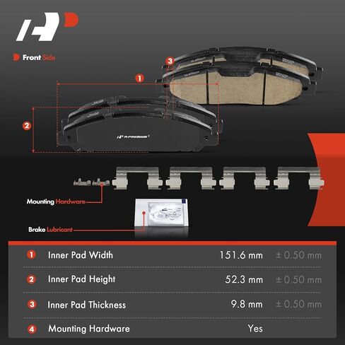 A-Premium Front Ceramic Disc Brake Pads Set Compatible with Select Ford Models - Mustang 2015 2016 2017 2018 2019 2020 2021 2022, 4 Pcs in Saudi Arabia