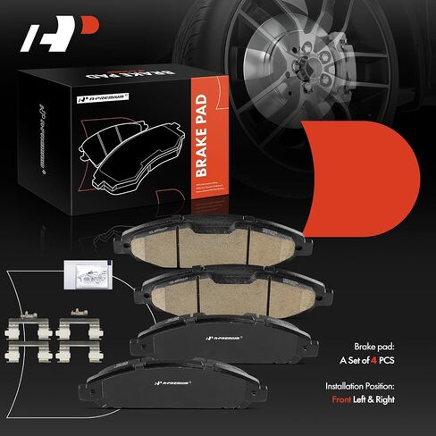 A-Premium Front Ceramic Disc Brake Pads Set Compatible with Select Ford Models - Mustang 2015 2016 2017 2018 2019 2020 2021 2022, 4 Pcs in Saudi Arabia