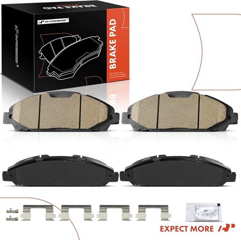 A-Premium Front Ceramic Disc Brake Pads Set Compatible with Select Ford Models - Mustang 2015 2016 2017 2018 2019 2020 2021 2022, 4 Pcs in Saudi Arabia
