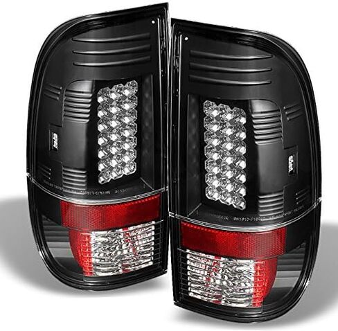 AKKON - لـ 08-16 Ford F-Series Superduty بيك اب شاحنة خلفية سوداء LED أضواء خلفية استبدال مصابيح الفرامل in Saudi Arabia