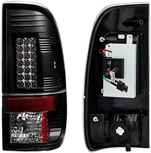 AKKON - لـ 08-16 Ford F-Series Superduty بيك اب شاحنة خلفية سوداء LED أضواء خلفية استبدال مصابيح الفرامل in Saudi Arabia