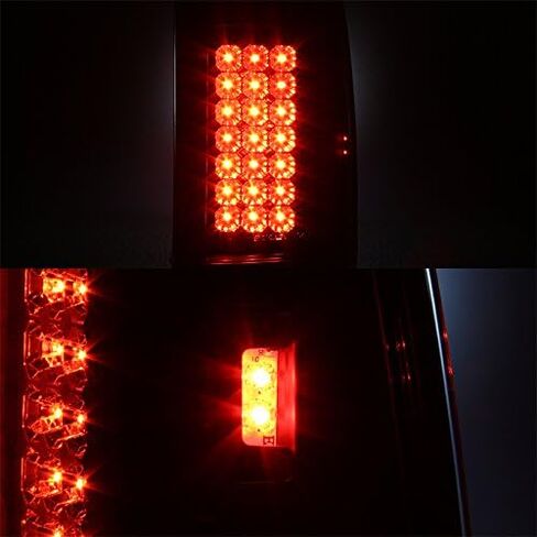 AKKON - لـ 08-16 Ford F-Series Superduty بيك اب شاحنة خلفية سوداء LED أضواء خلفية استبدال مصابيح الفرامل in Saudi Arabia