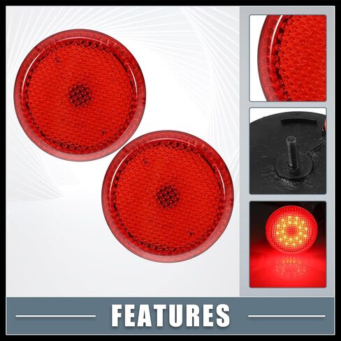 Rear Bumper Reflector Fog Brake Tail Light 81910-02040 8191002040 Red LED for Toyota Corolla 2009-2010 Plastic Red Lens (Set of 2) Durable Material in Saudi Arabia