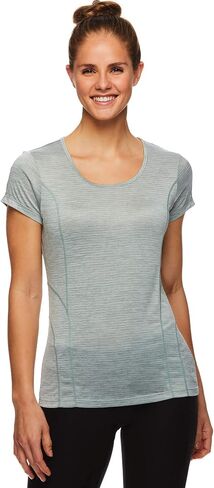 Reebok Womens Mini Burnout Basic T-Shirt R995 L, Green, Large in Saudi Arabia