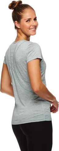 Reebok Womens Mini Burnout Basic T-Shirt R995 L, Green, Large in Saudi Arabia