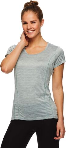 Reebok Womens Mini Burnout Basic T-Shirt R995 L, Green, Large in Saudi Arabia