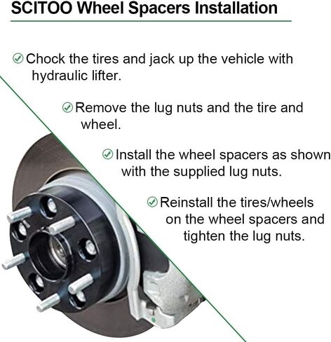 SCITOO 2Pcs Wheel Spacers 2 inch 8x180 Bore 124.1mm Studs 14x1.5 8 Lug Wheel Spacers Adapters Fit for for Chevrolet Silverado 2500 Silverado 2500 HD Silverado 3500 HD for GMC Sierra 2500 HD in Saudi Arabia