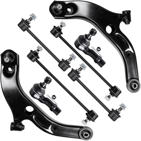 SCITOO 8pcs Front Suspension Kit Lower Control Arm with Ball Joint fit 1999-2003 for Mazda Protege 2002-2003 for Mazda Protege5 Outer Tie Rod End Sway Bar Link in Saudi Arabia