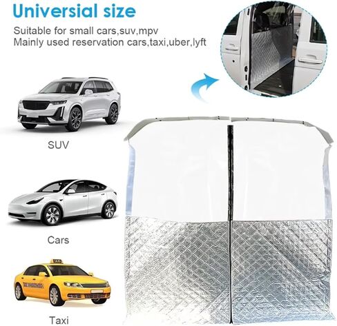 Car Divider Isolation Curtain Air-Conditioning Privacy Sun Protection and Heat Insulation Curtain Kits with Transparent Panel and Zipper for Fo/rd Tran/sit Custom Camper Van RV in Saudi Arabia