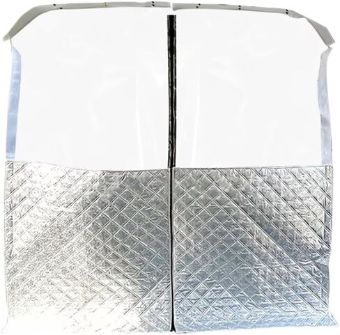 Car Divider Isolation Curtain Air-Conditioning Privacy Sun Protection and Heat Insulation Curtain Kits with Transparent Panel and Zipper for Fo/rd Tran/sit Custom Camper Van RV in Saudi Arabia