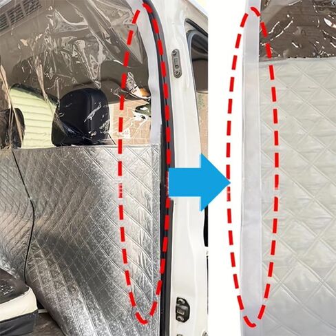 Car Divider Isolation Curtain Air-Conditioning Privacy Sun Protection and Heat Insulation Curtain Kits with Transparent Panel and Zipper for Fo/rd Tran/sit Custom Camper Van RV in Saudi Arabia