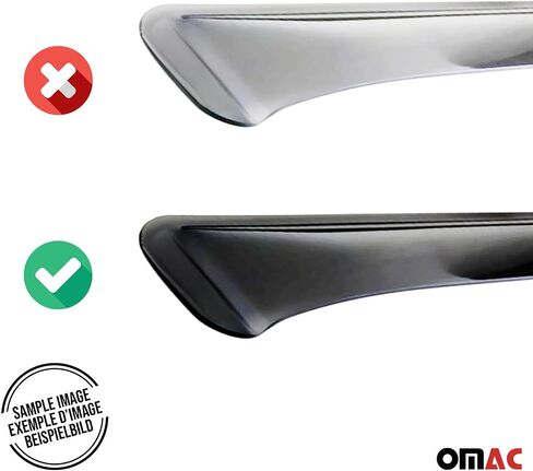 OMAC Window Visor Vent Rain Deflector for Suzuki Grand Vitara 2006-2013 Smoke 4 Pcs in Saudi Arabia