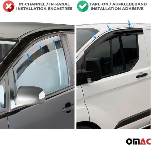 OMAC Window Visor Vent Rain Deflector for Suzuki Grand Vitara 2006-2013 Smoke 4 Pcs in Saudi Arabia