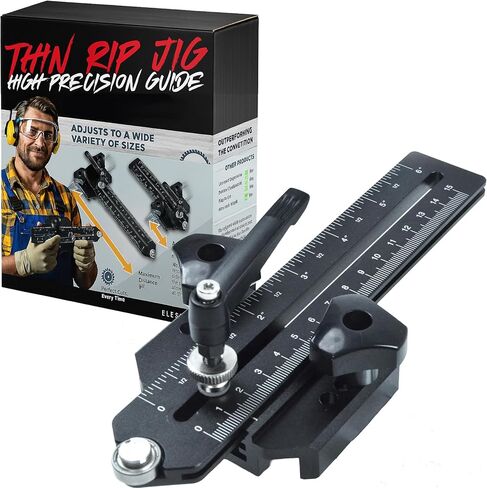 Elestoria Thin Rip Jig Table Saw Jig Guide for Making Repetitive Narrow Thin Strip Cuts Woodworking Tools Fast Thin Ripping Guide for Table Saw Band Saw Router Table Fits for 3/8" x 3/4" T Slot in Kuwait