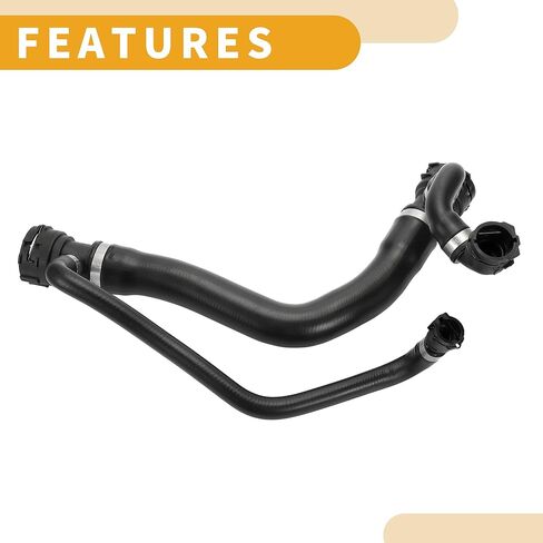 Radiator Hose No.17127568246/11531438634/11511439976 - Car Radiator Coolant Water Hose Pipe Kit - for BMW 550i 2006-2010 Rubber Black - 1 Set in Saudi Arabia