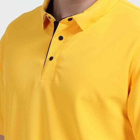 AMIGOS Golfer Men's Polo T-Shirts, Comfortable Activewear with Snap Button & Contrast Placket in Saudi Arabia