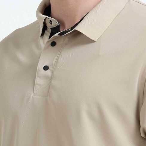 AMIGOS Golfer Men's Polo T-Shirts, Comfortable Activewear with Snap Button & Contrast Placket in Saudi Arabia