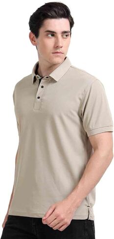 AMIGOS Golfer Men's Polo T-Shirts, Comfortable Activewear with Snap Button & Contrast Placket in Saudi Arabia