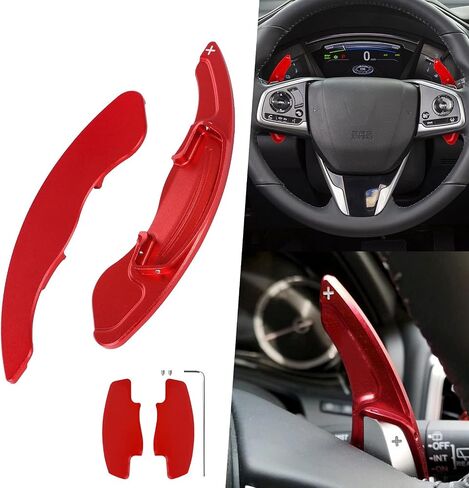 x xotic tech Black Forged Pattern Paddle Shifter Extensions Cover Trim Compatible with Honda Civic 10th Gen Accord 9th 10th Gen Odyssey CR-V Insight or Acura TL in Saudi Arabia