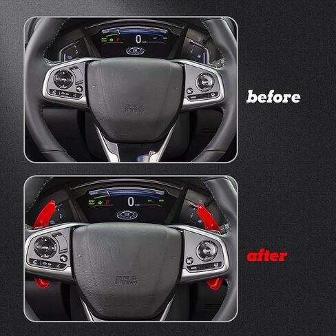 x xotic tech Black Forged Pattern Paddle Shifter Extensions Cover Trim Compatible with Honda Civic 10th Gen Accord 9th 10th Gen Odyssey CR-V Insight or Acura TL in Saudi Arabia