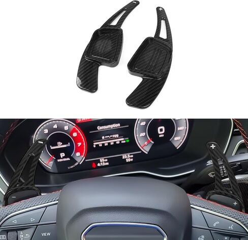 x xotic tech Silver Paddle Shifter Extensions Interior Shift Cover Trim Compatible with Audi A3 A4 A5 Q3 Q5 Q7 Q8 S3 S4 S5 SQ5 SQ7 SQ8 TT TTS in Saudi Arabia