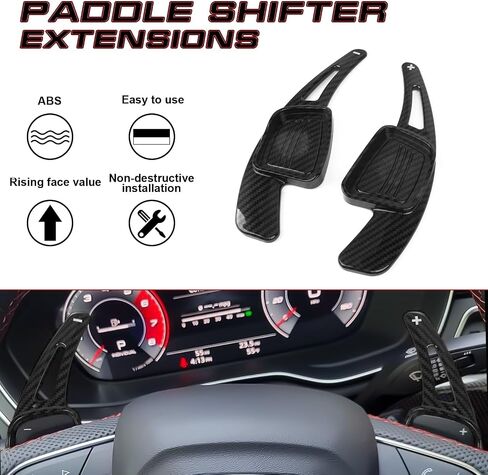 x xotic tech Silver Paddle Shifter Extensions Interior Shift Cover Trim Compatible with Audi A3 A4 A5 Q3 Q5 Q7 Q8 S3 S4 S5 SQ5 SQ7 SQ8 TT TTS in Saudi Arabia