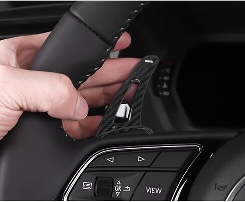 x xotic tech Silver Paddle Shifter Extensions Interior Shift Cover Trim Compatible with Audi A3 A4 A5 Q3 Q5 Q7 Q8 S3 S4 S5 SQ5 SQ7 SQ8 TT TTS in Saudi Arabia