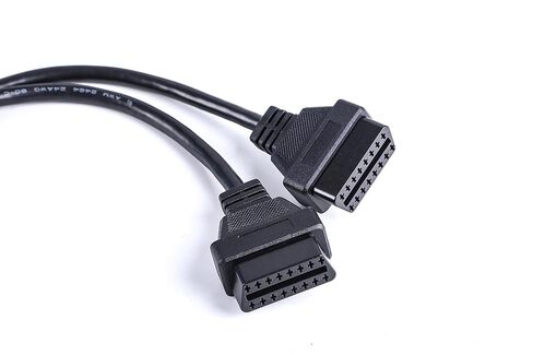الزاوية اليمنى 1 قطعة ذكر إلى 2 قطعة أنثى obd2 obdii الفاصل y كابل سميك 24awg أسلاك لتعقب gps وأداة التشخيص وقارئ الكود in Kuwait