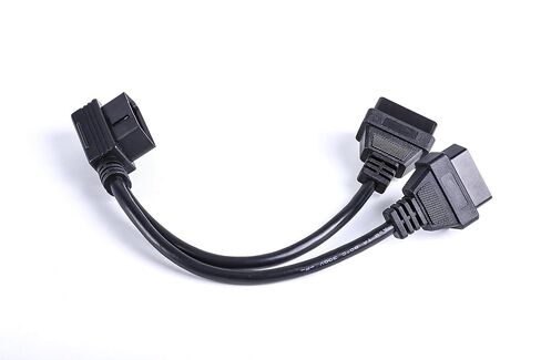 الزاوية اليمنى 1 قطعة ذكر إلى 2 قطعة أنثى obd2 obdii الفاصل y كابل سميك 24awg أسلاك لتعقب gps وأداة التشخيص وقارئ الكود in Kuwait