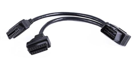 الزاوية اليمنى 1 قطعة ذكر إلى 2 قطعة أنثى obd2 obdii الفاصل y كابل سميك 24awg أسلاك لتعقب gps وأداة التشخيص وقارئ الكود in Kuwait