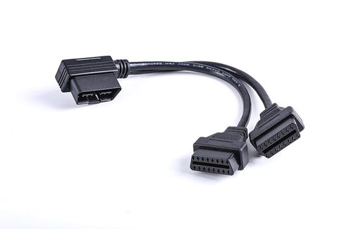 الزاوية اليمنى 1 قطعة ذكر إلى 2 قطعة أنثى obd2 obdii الفاصل y كابل سميك 24awg أسلاك لتعقب gps وأداة التشخيص وقارئ الكود in Kuwait