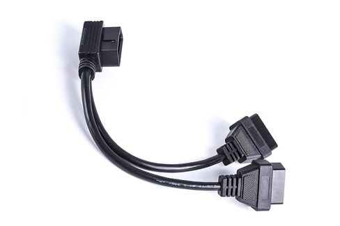 الزاوية اليمنى 1 قطعة ذكر إلى 2 قطعة أنثى obd2 obdii الفاصل y كابل سميك 24awg أسلاك لتعقب gps وأداة التشخيص وقارئ الكود in Kuwait