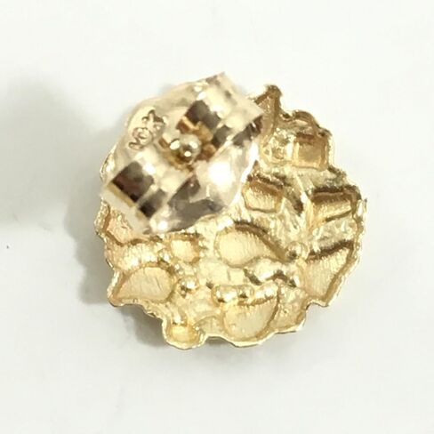 1.3 GRAMS 10 MM DIAMETER ROUND NUGGET HIP HOP STUD EARRINGS 10K YELLOW GOLD SG5038 in Saudi Arabia