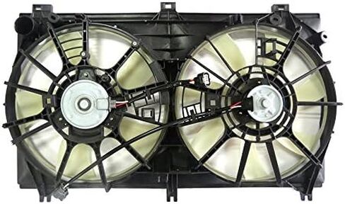 RAREELECTRICAL New Dual Radiator Condenser Fan Is Compatible With Lexus Is250 2014 2015 16361-31410 16363-31300 1636331300 1636350040 1671131600 Lx3115131 16361-31430 16363-50040 16711-31600 in Saudi Arabia