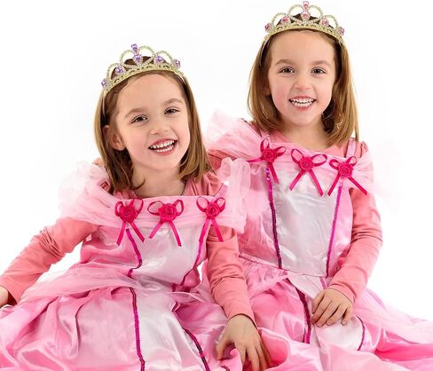 تاج من حجر الراين الذهبي من Lovelyshop للأطفال الصغار والحفلات الراقصة وأعياد الميلاد وتاج الأميرة in Kuwait